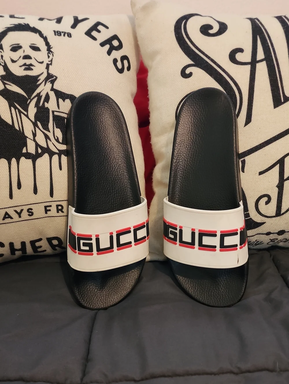 Authentic Gucci Pursuit Slide Sandals Size 12 Made In Italy